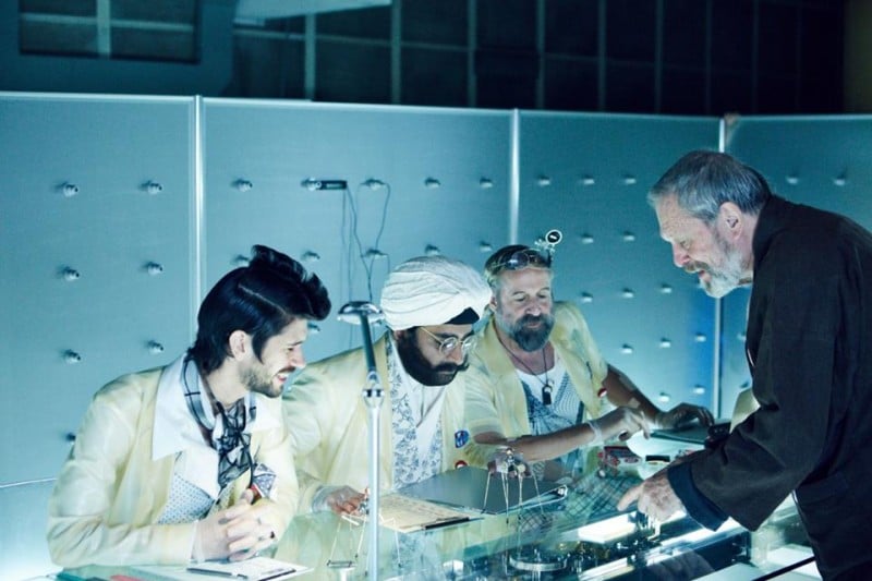 The Zero Theorem: il regista Terry Gilliam sul set del film con Ben Whishaw, Peter Stormare e Sanjeev Bhaskar