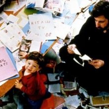Nanni Moretti e il piccolo Pietro in una scena di Aprile