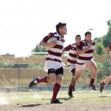 Il terzo tempo: Lorenzo Richelmy in una scena durante una partita di rugby