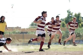 Il terzo tempo: Lorenzo Richelmy in una scena durante una partita di rugby