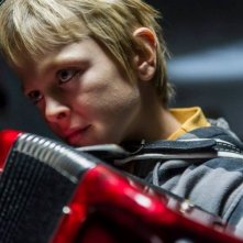 La prima neve:il piccolo Matteo Marchel in una scena tratta dal film