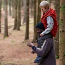 La prima neve: Jean Christophe Folly in una scena col piccolo Matteo Marchel
