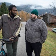 La prima neve: Jean Christophe Folly in una scena con Giuseppe Battiston