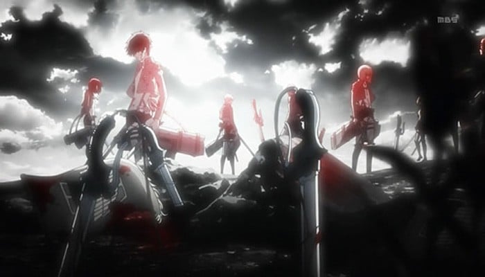Shingeki no Kyojin: un'immagine tratta dall'anime