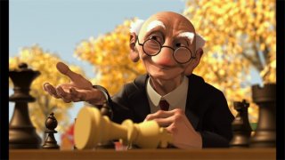 Il gioco di Geri: una scena del corto Pixar