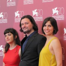 Algunas Chicas a Venezia 2013 - il regista Santiago Palavecino con Agostina Lopez e Agustina Munoz