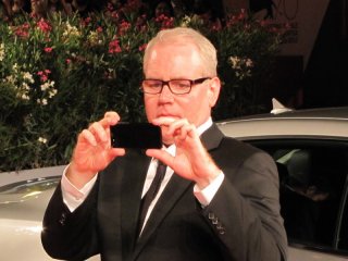 The Canyons a Venezia 2013 - lo scrittore Bret Easton Ellis sul red carpet