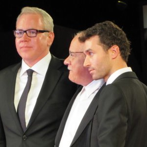 The Canyons a Venezia 2013 - Paul Schrader con Bret Easton Ellis, James Deen sul tappeto rosso