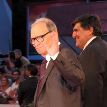Venezia 2013 - il maestro Ennio Morricone sul red carpet del Premio Kineo