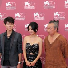 Moebius: Kim Ki-duk presenta il suo film con Seo Young-ju con Lee Eun-woo alla 70esima Mostra di Venezia, nel 2013