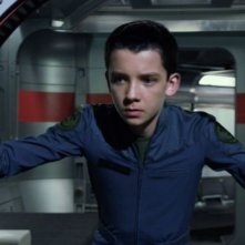 Ender's Game: Asa Butterfield in una scena del film