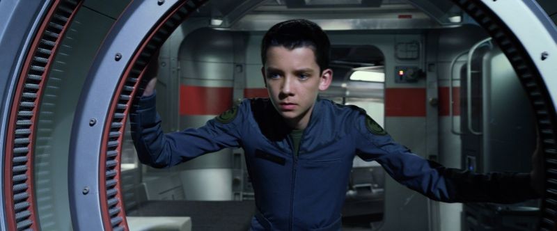 Ender's Game: Asa Butterfield in una scena del film