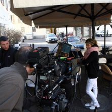 Giuseppe Lazzari al lavoro sul set