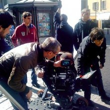 Giuseppe Lazzari impegnato sul set