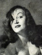 Un ritratto in bianco e nero di Olimpia Cavalli, attrice