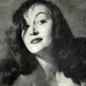 Un ritratto in bianco e nero di Olimpia Cavalli, attrice