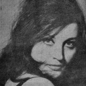 Una foto in bianco e nero di Olimpia Cavalli, attrice