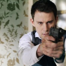 Channing Tatum in azione in un'immagine di Sotto Assedio - White House Down