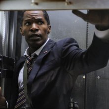 Jamie Foxx in una scena di Sotto Assedio - White House Down nei panni del Presidente Usa