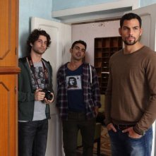 Universitari - Molto più che amici: Simone Riccioni, Brice Martinet e Primo Reggiani sono Carlo, Faraz e Alessandro