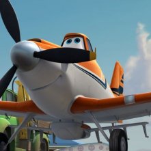 Planes: Dusty, l'aeroplanino agricolo protagonista del film, in una scena