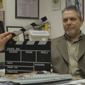 Noi, Zagor: Moreno Burattini, curatore di Zagor, in una scena del film