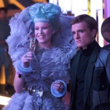 Hunger Games: la ragazza di fuoco - Brindisi per Elizabeth Banks e Josh Hutcherson