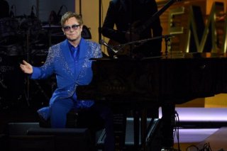 Emmy 2013: Elton John durante la cerimonia di premiazione