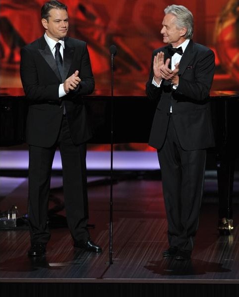 Emmy 2013 Matt Damon E Michael Douglas Durante La Cerimonia Di Premiazione 286445