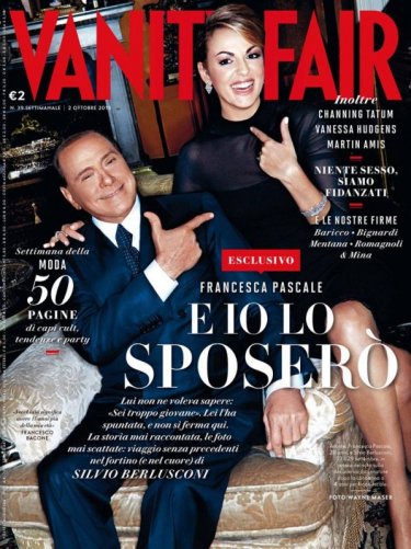 Francesca Pascale con Silvio Berlusconi sulla copertina di Vanity Fair Italia (settembre 2013)