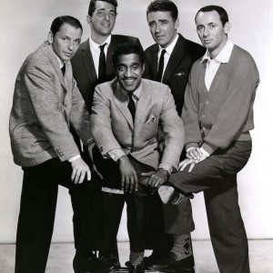 Il Rat Pack: Frank Sinatra, Dean Martin, Sammy Davis jr., Joey Bishop e Peter Lawford