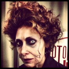 Maria Barranco durante le prove trucco per Las brujas de Zugarramurdi