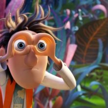 Piovono polpette 2, Flint Lockwood in una scena del cartoon