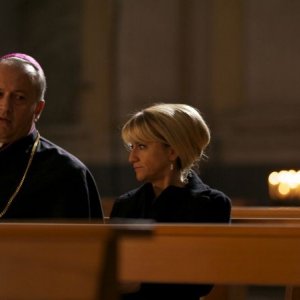 Aspirante vedovo: Bebo Storti e Luciana Littizzetto in una scena del film