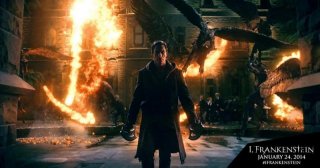 Aaron Eckhart in un'immagine promozionale di I, Frankenstein