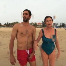 Pechino Express 2 - Corinne Clery e Angelo Costabile durante il programma.