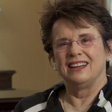Venus and Serena: l'ex tennista americana Billie Jean King in una scena del documentario