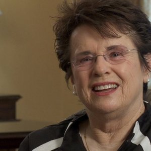 Venus and Serena: l'ex tennista americana Billie Jean King in una scena del documentario