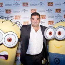 Cattivissimo me 2: Max Giusti (doppiatore del film) in una foto promozionale durante il junket romano