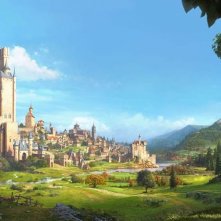 Justin e i cavalieri valorosi: il mondo magico di Justin in una scena del film animato