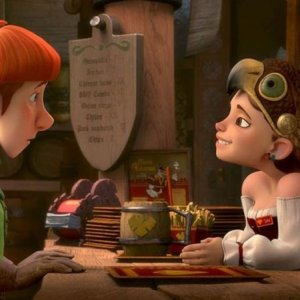 Justin e i cavalieri valorosi: il valoroso Justin con la sua amica Talia in una scena del film animato