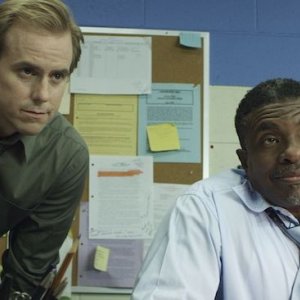 Smiley: Patrick O'Sullivan e Keith David in una scena del film horror diretto da Michael J. Gallagher
