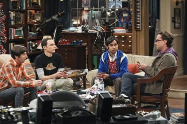 The Big Bang Theory: Johnny Galecki, Simon Helberg, Jim Parsons e Kunal Nayyar nell'episodio The Workplace Proximity