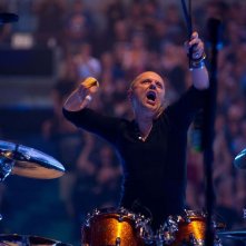 Metallica Through the Never: il batterista del gruppo Lars Ulrich in una scena