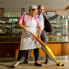 Sole a catinelle: Checco Zalone con in una scena del film