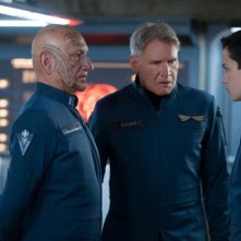 Il gioco di Ender: Ben Kingsley con Harrison Ford e Asa Butterfield in una scena
