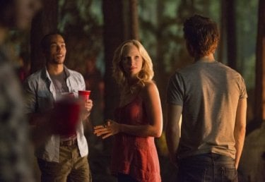 The Vampire Diaries: Kendrick Sampson, Paul Wesley e Candice Accola nell'episodio For Whom the Bell Tolls