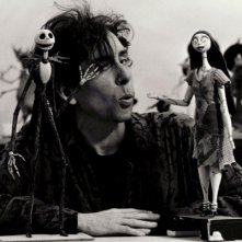 Tim Burton sul set di Nightmare Before Christmas