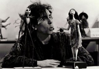 Tim Burton sul set di Nightmare Before Christmas