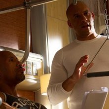 Fast & Furious 7: Vin Diesel e Dwayne Johnson sul set